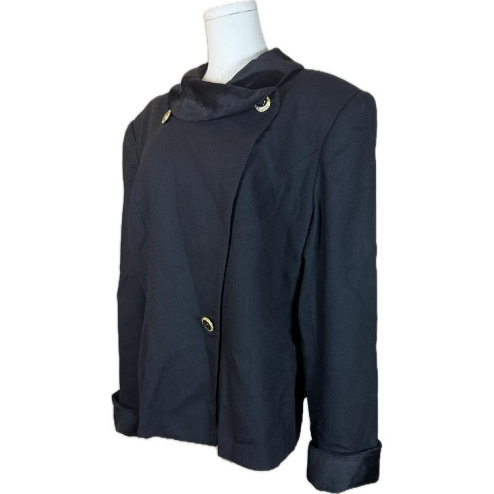 Vintage Lily & Taylor New York Paris Black Formal Blazer Jacket